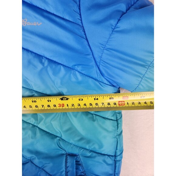 Eddie Bauer Blue Ombre Reversible Puffer Jacker Kids Medium Size 7/8 - Picture 11 of 16